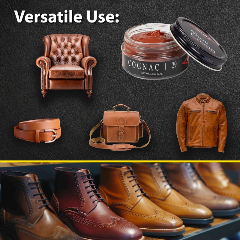 KELLYS Kelly's Cognac Shoe Polish 1.5 oz - Professional Leather Shoe Cream - Image 4